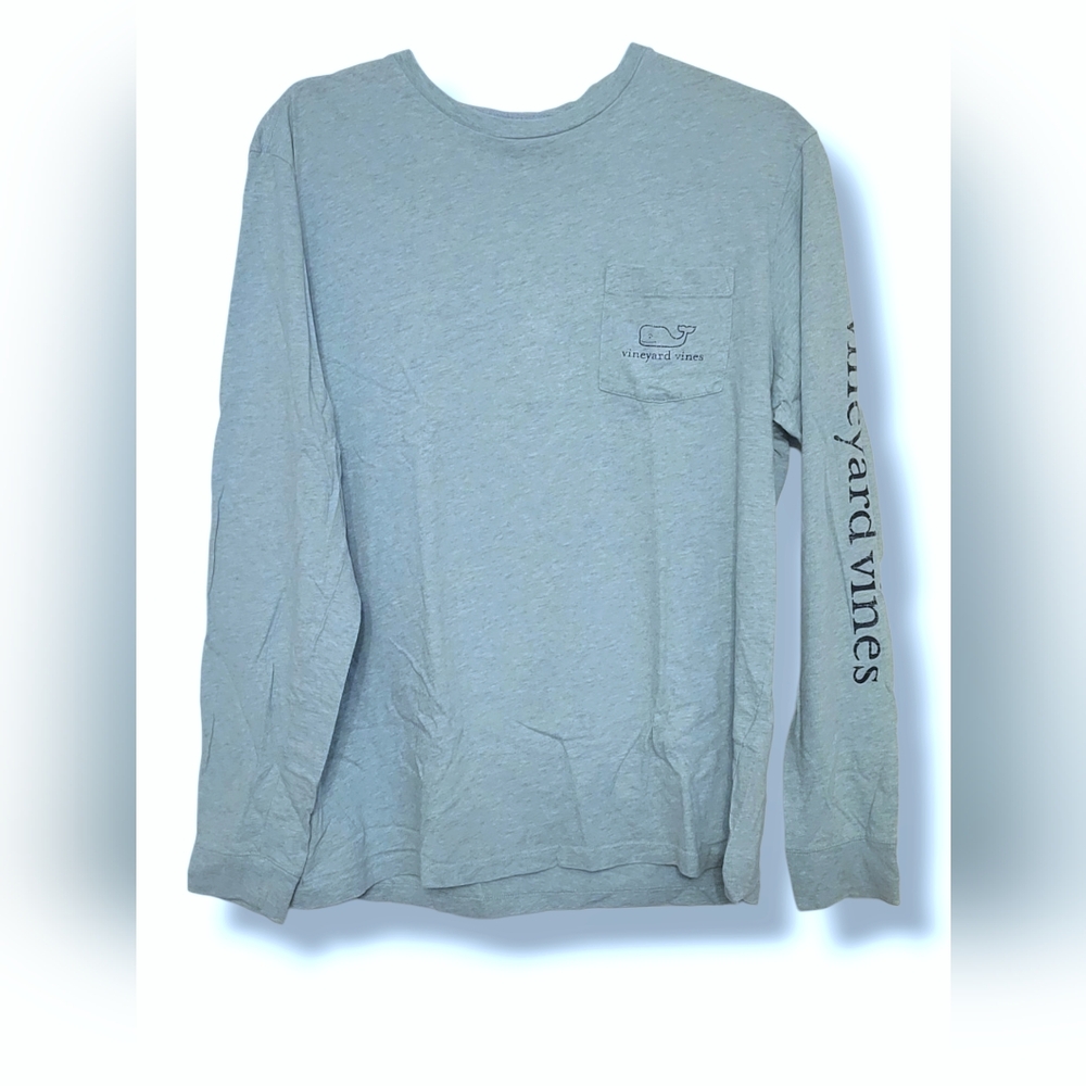 Vineyard Vines Mens Light Blue Long Sleeve Iconic T-Shirt - M
